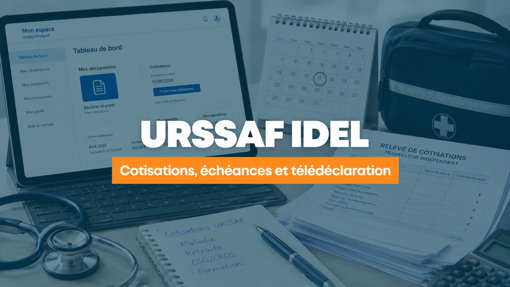 URSSAF IDEL : cotisations, échéances et télédéclaration