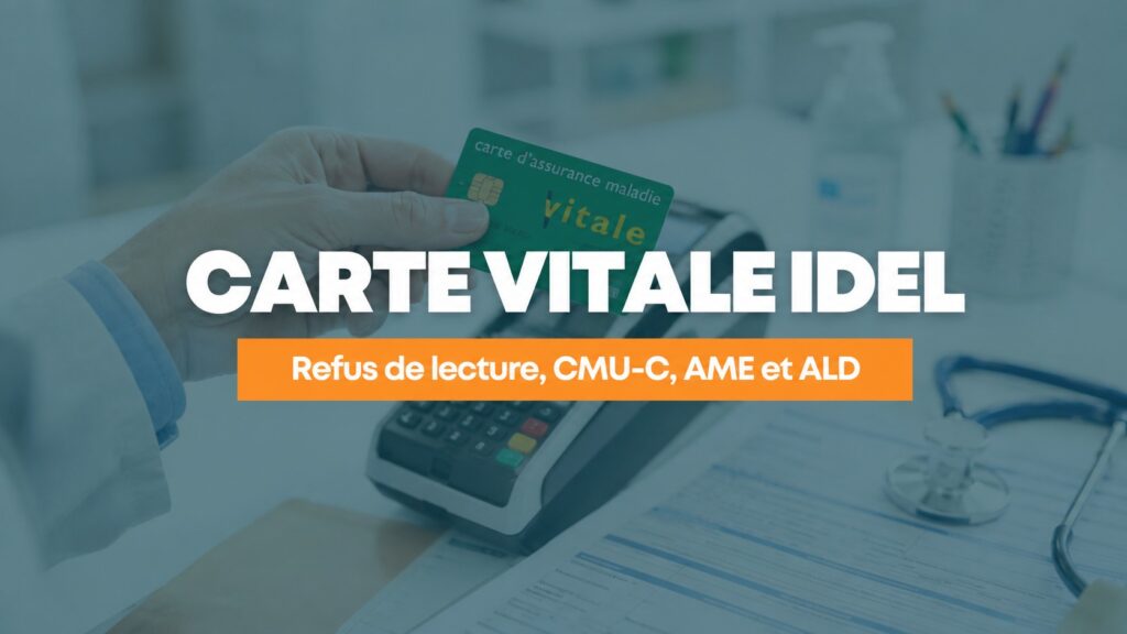 Carte vitale IDEL : refus de lecture, CMU-C, AME et ALD